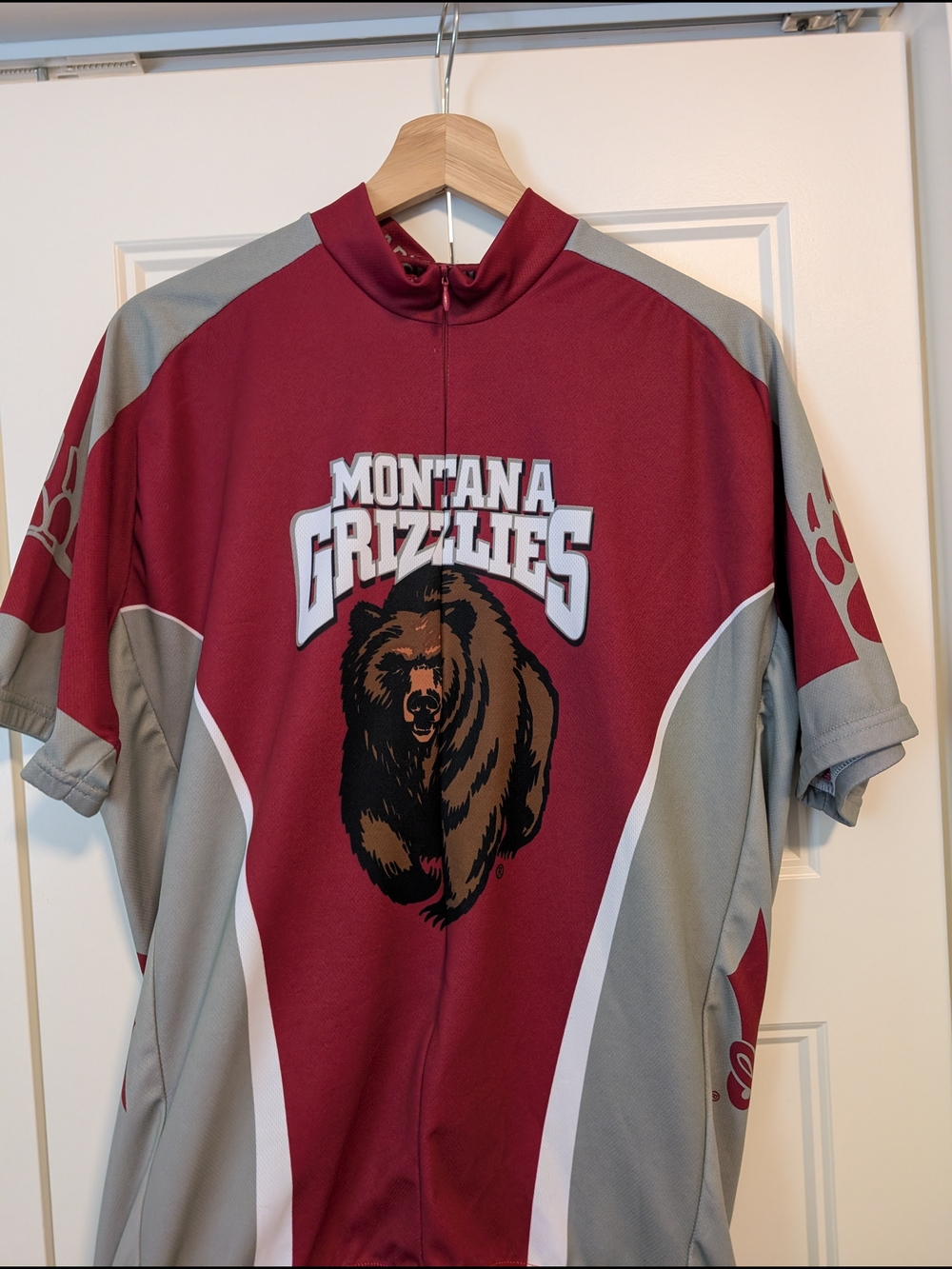 University of Montana UM Grizzlies Maroon & Gray Men's Cyclist Jersey